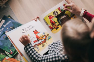 children reading book